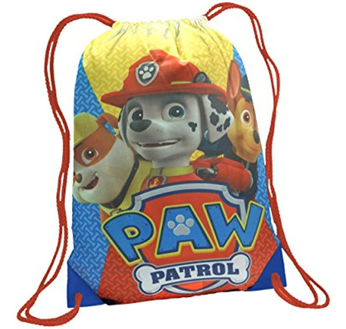 Nickelodeon Paw Patrol Drawstring Bag Con Saco De Dormir