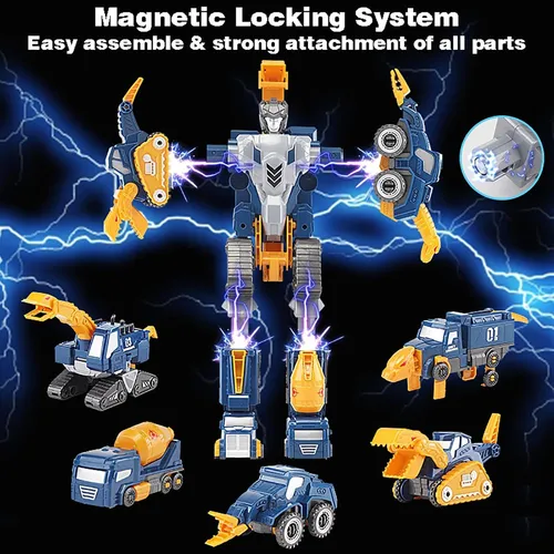 Juego De Transformación De Carros Pengjia 5 En 1 Robot