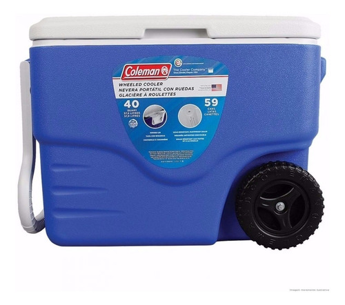 Caixa Térmica C/ Rodas E Alça Coleman 40qt 38 L Made In Usa