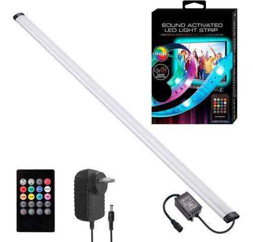 Barra De Luz Led Rgb Multicolor Aluminio 1,5m Control Remoto