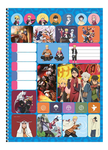 Cuaderno Escolar Boruto Anime 10 Materiales Naruto Espiral