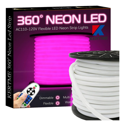 Tira De Luz Led De Neón De 360° Tipo Ca 110-120 V, Ti...