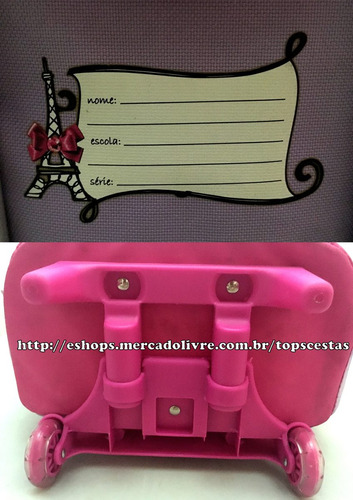 Imagem 6 de 6 de Mochila G De Rodinhas Barbie Moda E Magia Original Sestini