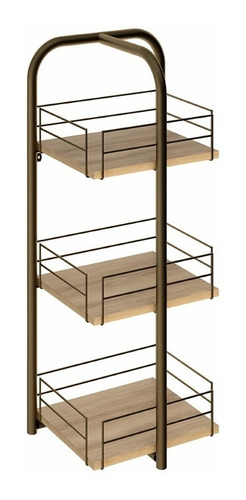 Mueble Organizador 3 Niveles Connect Noce Oro Envejecido