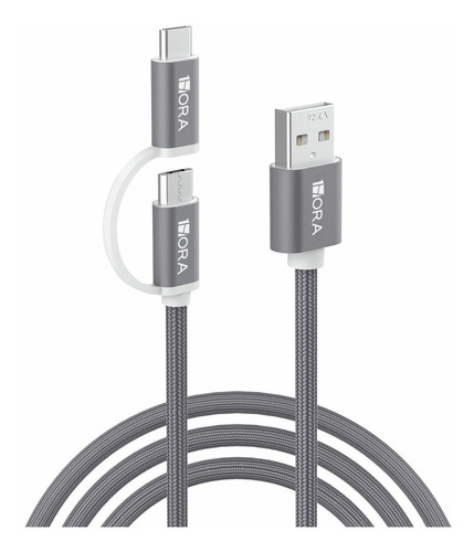 Cable V8+ Type C Carga Rapida Y Sincroniza Datos 1 Metro