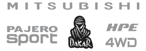 Kit Adesivo Emblema Resinado Mitsubishi Pajero Sport Hpe 4wd