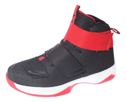 Zapatilla Negro/rojo Vía Franca Art. 81224red