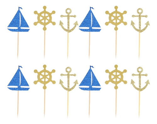 Decoración Para Tartas Con Forma De Ancla De Un Barco De Vel