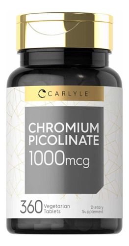 Picolinato De Cromo 1000 Mcg X 360 Tabletas Veg. - Carlyle