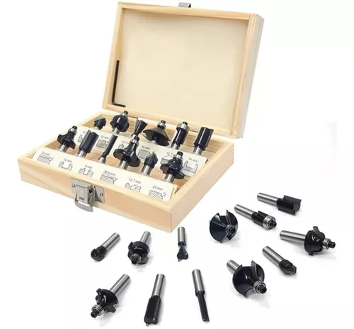 Kit Set Juego Fresa Para Madera Router Fresadora Einhell Kwb