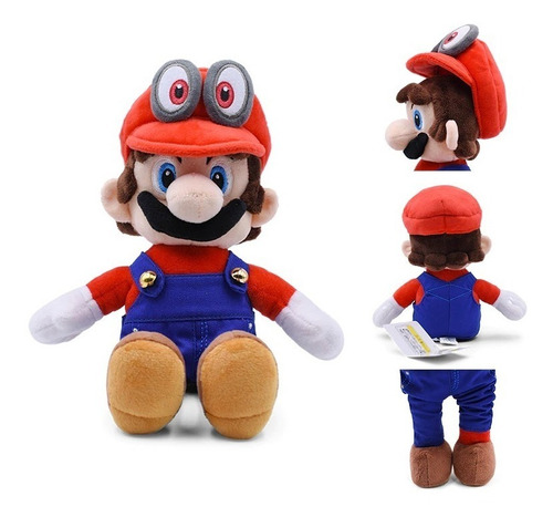 Sombrero Rojo Cappy Super Mario Odyssey Muñeco De Peluche Juguetes de Peluche Mario Disfraz De 12 pulgadas 