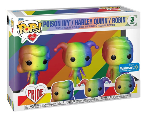 Funko Purpose Pop Pride Harley Quinn Poison Ivy Robin 