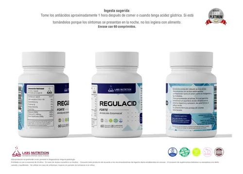 Regulacid Forte 500 Mg - Antiacido (60 Capsulas)