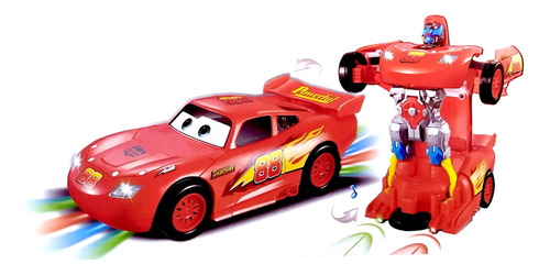 Brinquedo Infantil Transformes Carro Robô Relâmpago Mcqueen