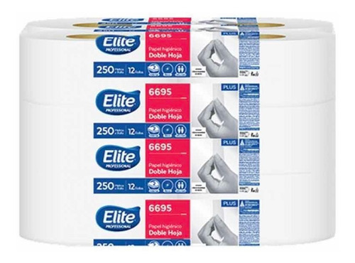 Papel Higiénico Elite® Bobina H/d 250 Mts P/12 Rollos