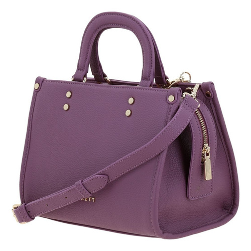 Bolso Dama Satchel Gorett Original Color Azul Marino Flores
