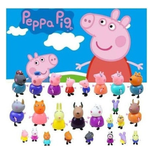 Figuras De Acción De Personajes Familiares De Peppa Pig, Jar