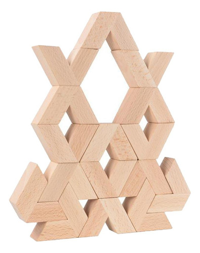 En Forma De V Bloques De Construcción De Madera 3d Juego