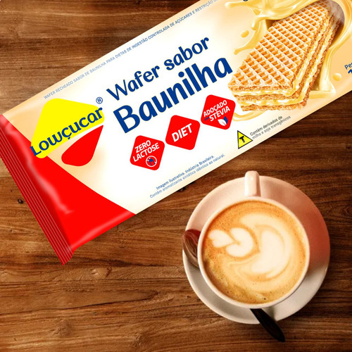 Wafer Dietético Lowçucar 115g Sabores Variados Kit Com 12