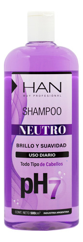 Han Shampoo Neutro Brillo Y Suavidad Ph7 Limpieza Delicada