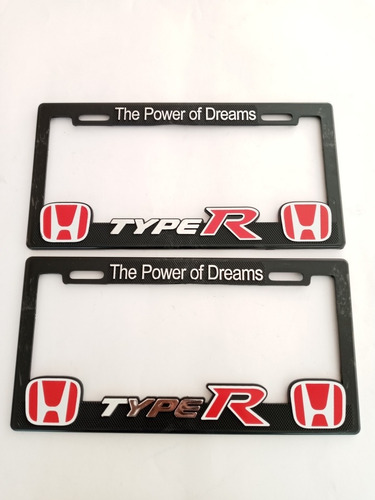 Porta Placas Autos Marca Honda Type R