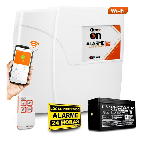 Central Alarme S/ Fio Wifi Casa Comercio + App Cel + Bateria