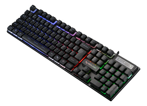 Teclado Gamer Neologic Infinite Play Black Semi Mecânico Abn