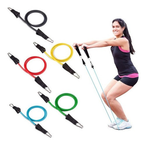Set 11 Pcs Bandas Elásticas Resistencia Tubular Ejercicios