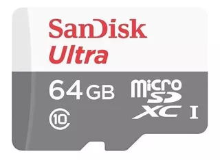 Cartão de memória SanDisk Ultra com adaptador SD 64GB - Modelo SDSQUNS-064G