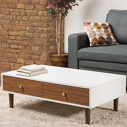 Baxton Studio Gemini  Mesa De Centro Moderna De Madera Blanc