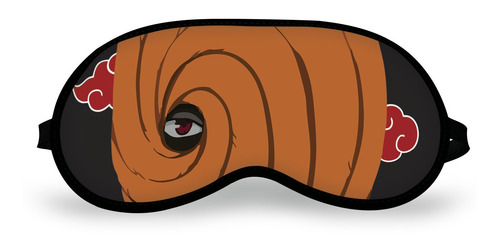 Imagem 2 de 5 de Kit Almofada Pescoço + Máscara Dormir Akatsuki Tobi Naruto