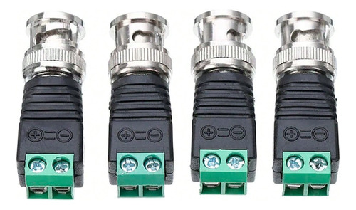 4 Piezas Adaptadores De Conector Macho Bnc Para Cámara