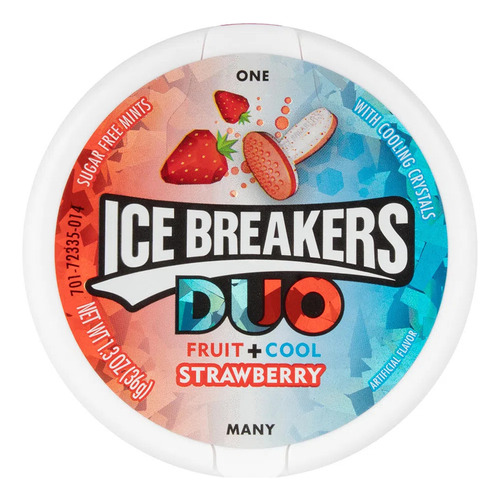 Mentas Ice Breakers Duo - Frambuesa - Sin Azúcar × 36g