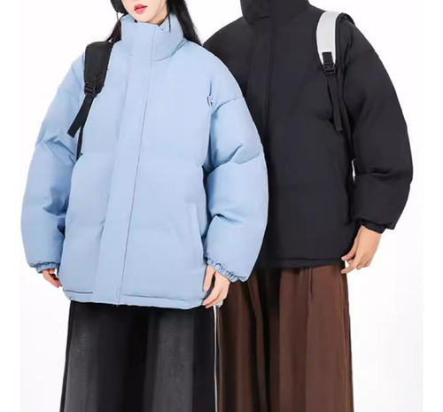 Abrigo Holgado De Algodón Con Cuello Alto Para Invierno, Cha