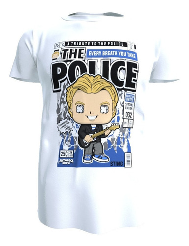 Polera The Police, Sting, Unisex Poliester 