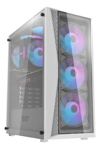 Gabinete Gamer Darkflash Dk352 Plus Atx 4 Fans Rgb Incluidos Blanco