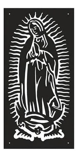 Virgen De Guadalupe En Acero Para Porche Quintas 90x40