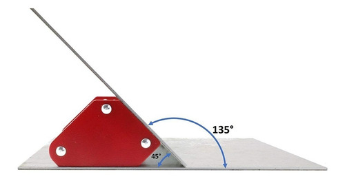 Imagen 3 de 4 de Juego De Escuadra Imantada 4 Pzas. Cap. 4 Kg Para Soldar E.