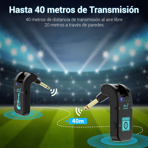 Sistema Transmisor Y Receptor Inalámbricos Guitarra 2.4ghz