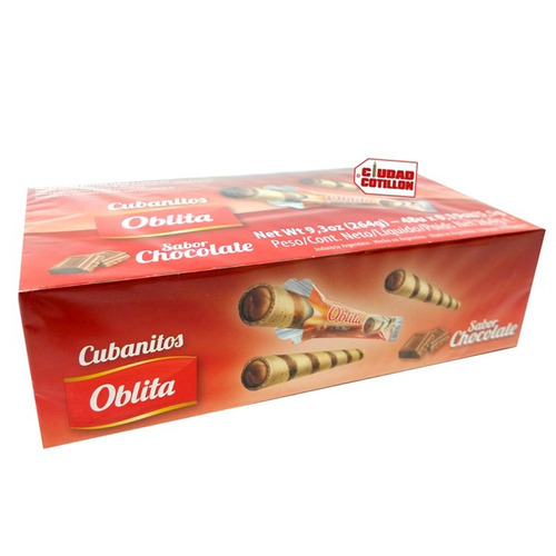 Oblita Cubanitos Sabor Chocolate Cja 48und - Ciudad Cotillon