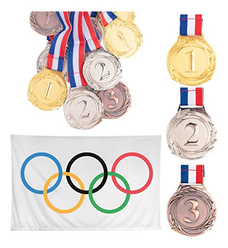 Trofeo Medallas De Premio De Metal Ganador De Oro, Plata Y B