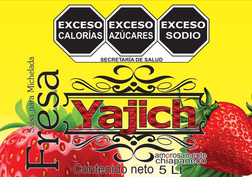 Salsa Para Michelada Yajich Sabor Fresa 5 Lt