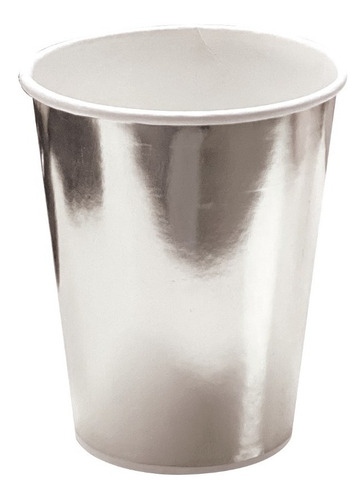 Vaso De Polipapel Dorado Plateado X6 Unidades