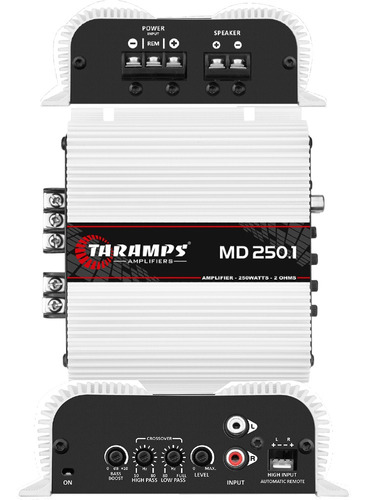 Modulo Amplificador Taramps 250 Md 250.1 2 Ohms 250w Som    