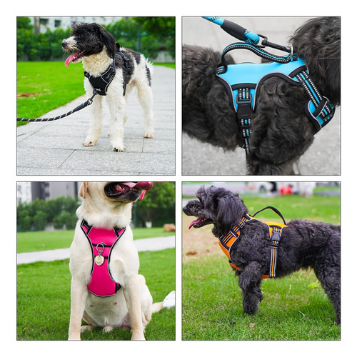 Arnés Para Perro Sin Tirones Con Mango Contrl Juego De Corr