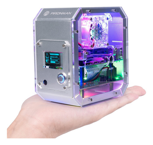 Pironman Mini Pc Case Para Raspberry Pi - Carcasa De Torre D