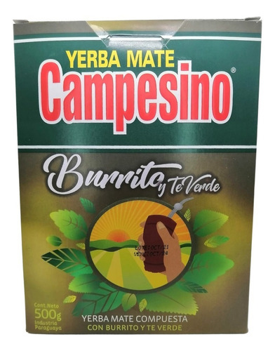 Yerba Mate Campesino Burrito + Té Verde 3 Kilos