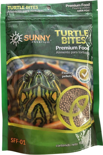 2 Alimentos Premium Para Tortugas Turtle Bites 90 G. Sunny