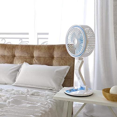 Ventilador Plegable Recargable Con Luz Led De Escritorio