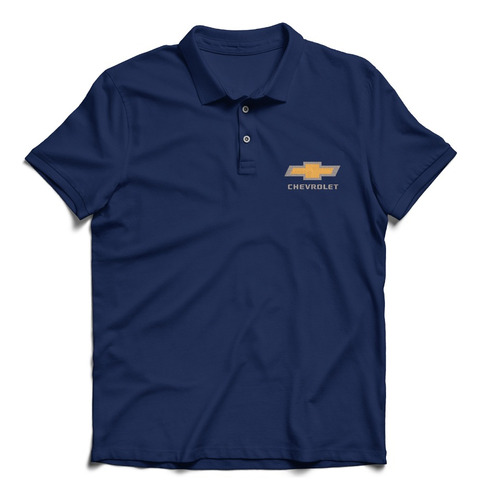 Remera Polo Chomba Hombre Caballero Bordada Logo Chevrolet 